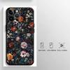 Чехол для телефона с мелким цветочным узором для Apple iPhone 16e 8 Plus 16Pro Max 12 Mini 14 11 SE 15 XR XS X 13 Pro Черный Мягкий корпус 16e