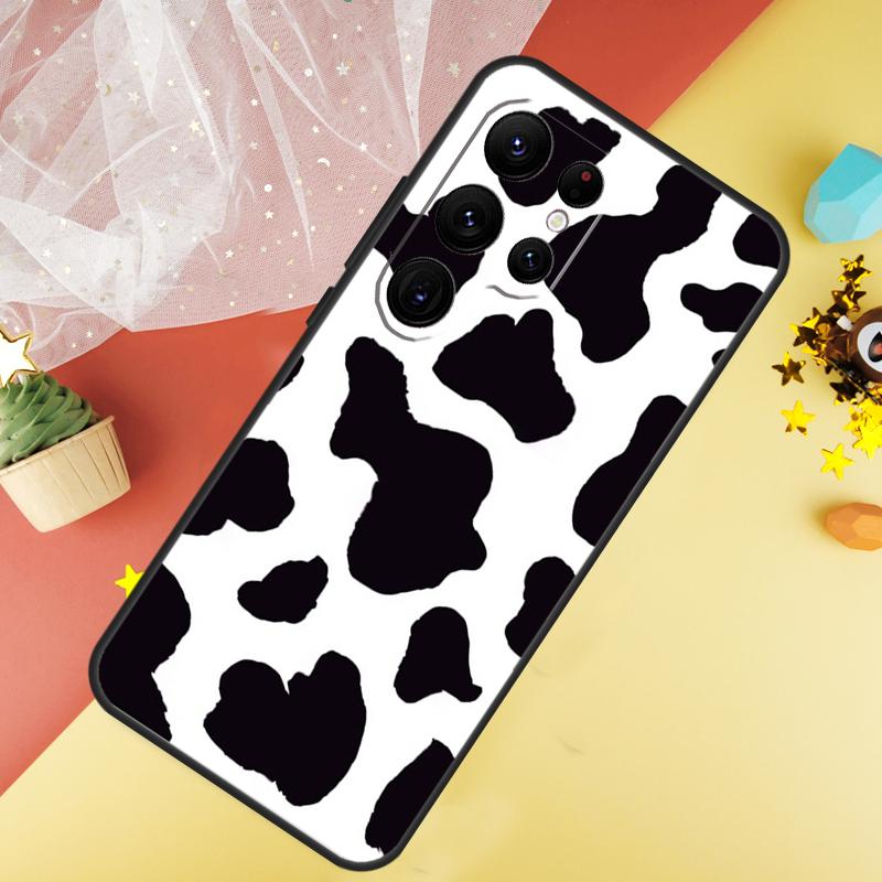 Cow Print Phone Case For Samsung Galaxy S25 FE S23 S21 S20 S22 S24 S26 Ultra S10 S26 Plus Cover Coque