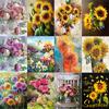 5D DIY Diamond Painting Sunflower and Landscape Diamond Embroidery Cross Stitch Kit Full Rhinestone Mosaic Home Decor