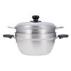 Wahei Freiz Tsubame-Sanjo Overflow-Resistant Two-Tier Steamer, 23cm, with Lid, Stainless Steel, Induction and Gas Compatible, Enzo (EM-010)