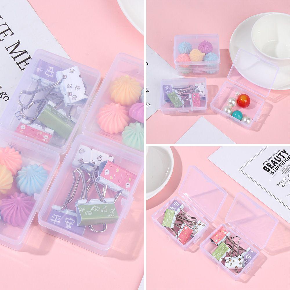 10Pcs Beads Rectangle Transparent Plastic Storage Case Packaging Box Container Mini Boxes