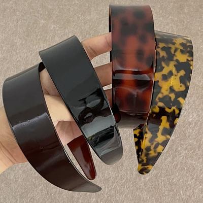 Ацетатная повязка для волос, широкая удобная повязка для волос для женщин и девочек, регулируемая повязка для волос, модный аксессуар, аксессуары для вечеринок