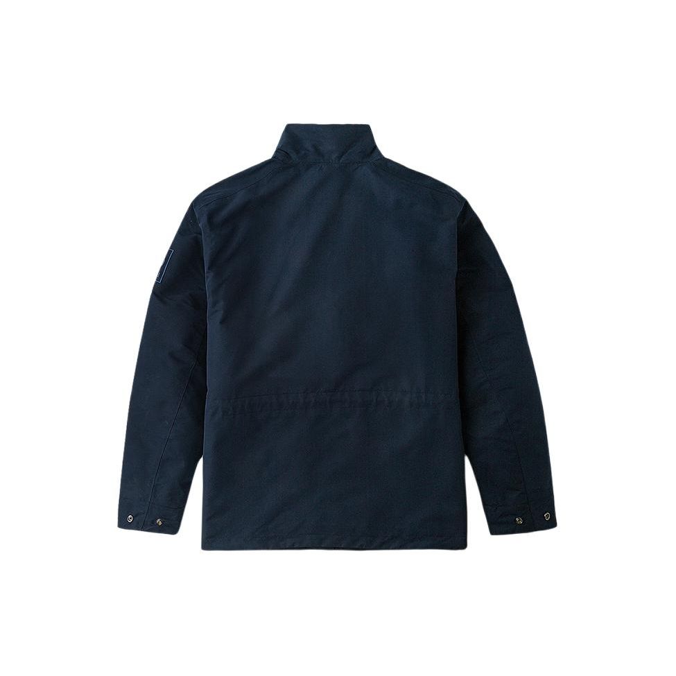 Timberland Куртка мужская водонепроницаемая с сплошным логотипом и воротником-стойкой, повседневная, темно-синяя, A2P6B-433