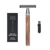 Old-fashioned Razor Stainless Steel Double-sided Blade Bamboo Handle Manual Safety Blade Razor