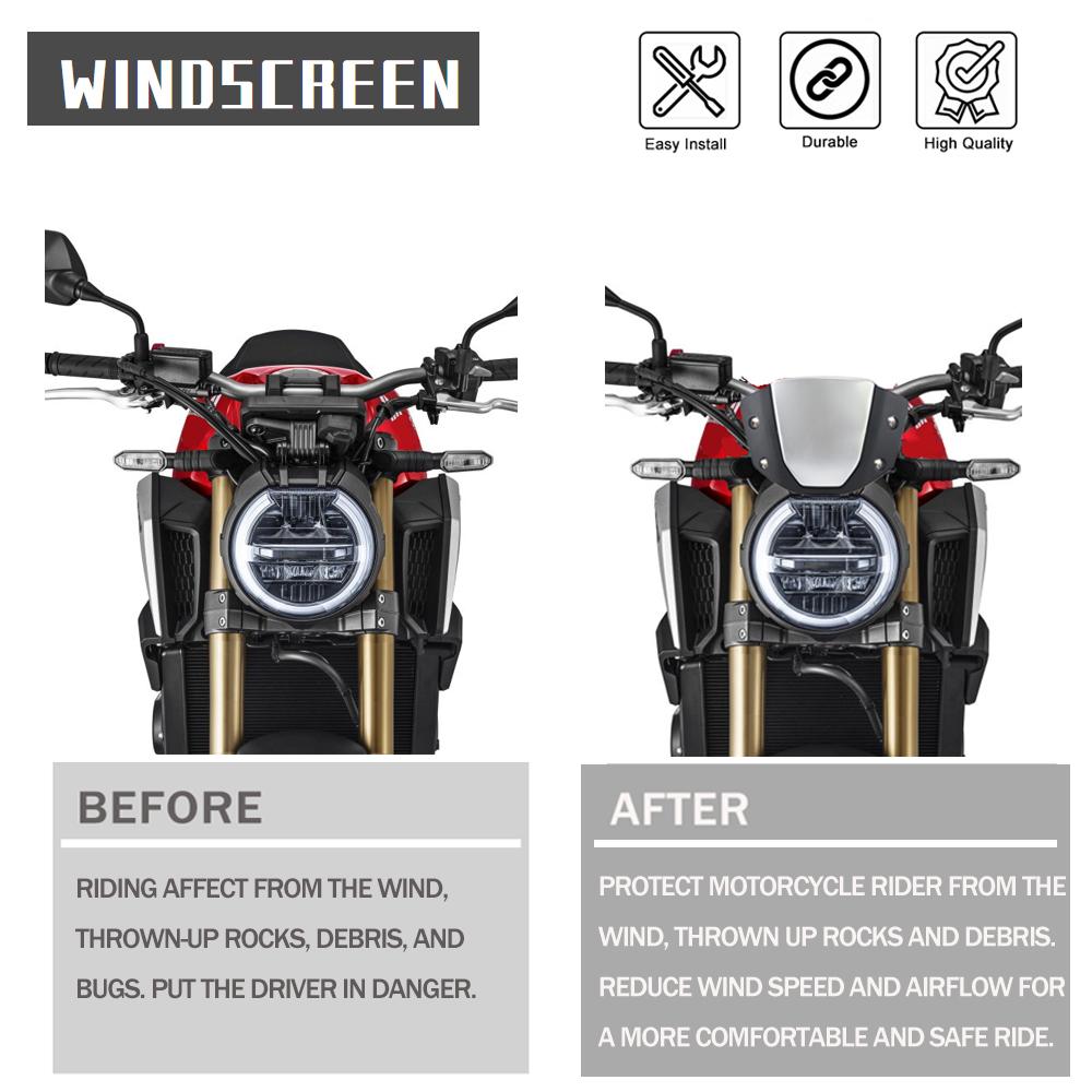 Спортивное ветровое стекло для Honda CB1000R CB 1000 650 R Мотоцикл Передний ветроотражатель с креплением Воздушный обтекатель для CB650R 650R 2020