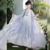 Hanfu qiz Xitoycha uslubdagi mato yozgi ko'ylak Qadimgi Tang kostyumi super peri kostyumi kichkina qizaloq suv parisi malika yubkasi ichki kiyim