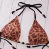 EDOLYNSA сексуальный леопардовый принт комплект бикини из 3 предметов 2023 летняя пляжная одежда треугольный купальник бикини с пляжной юбкой купальник A1554