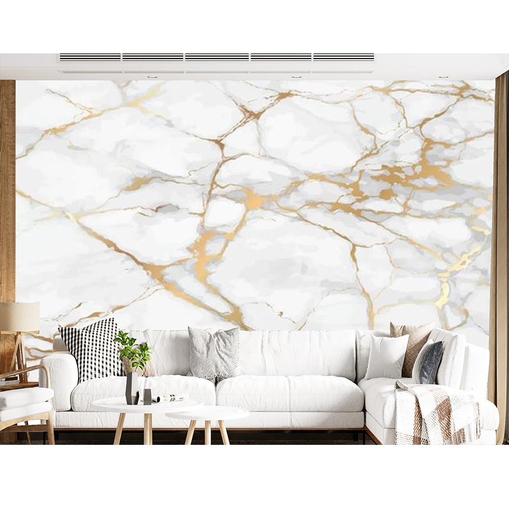 Wall Mural Stone Wall Wallpaper Living Room Bedroom Removable Large Marble Mural Abstract 3d White Marble Wall Paper