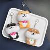 Plush Doll Scarf Shiba Keyring Cute Scarf Puppy Dog Pendant Fashion Plush Dog Keychain  Couple Gift