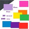 YSHIHE Colored Labels Stickers 3 x 2 Inch Rectangular Moving Labels 8 Colors Large Color Coding Labels - 240 Pack