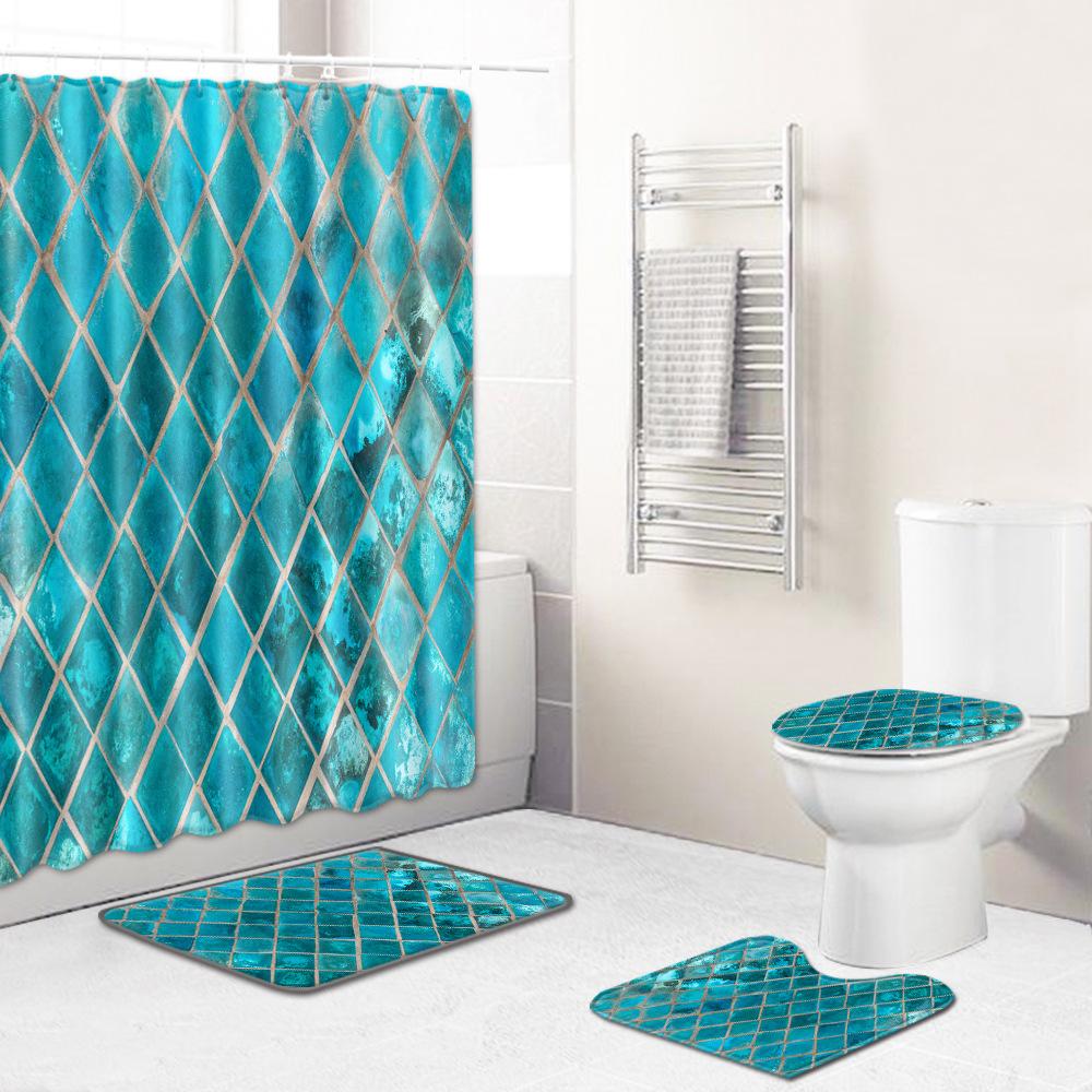 Принт с текстурой мрамора Коврик для ванной противоскользящий Коврик для душа Комбинация Ковер в европейском и американском стиле