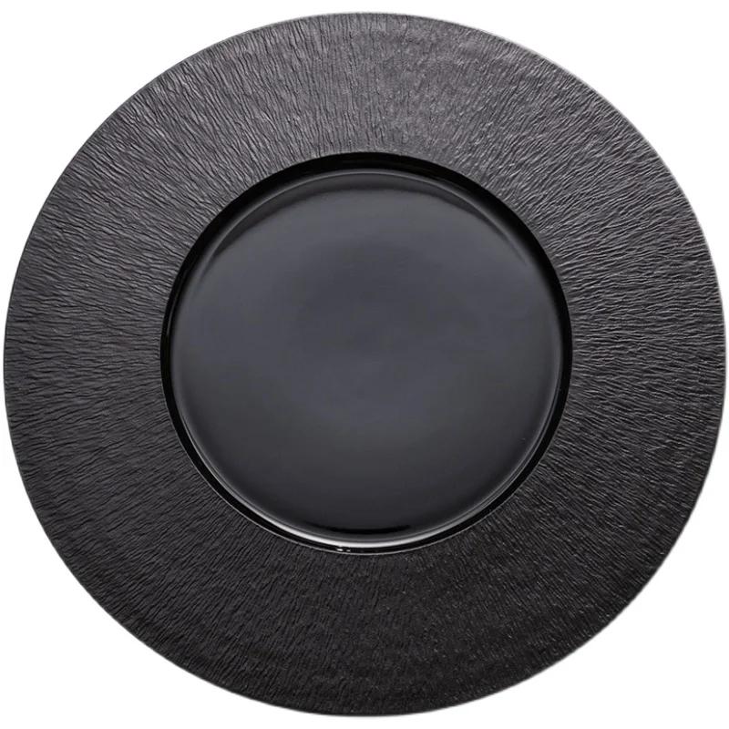 European style ceramic plate Luxury high-end Western style steak plate Household and commercial flatbed tableware dinner plates