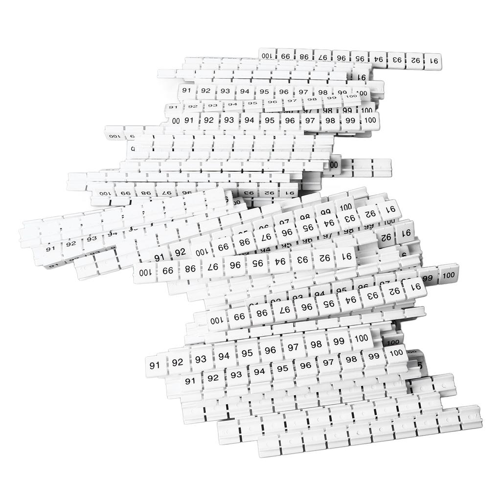 100 шт. Маркировочная этикетка для клеммной колодки 91?100 Нейлоновая полоска-маркер для легкой резки для UK10N