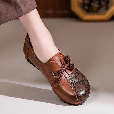 Возврату и обмену не подлежит [Распродажа] Первый слой одинарных туфель из коровьей кожи для среднего и пожилого возраста, одинарные туфли из натуральной кожи с мягкой подошвой для бабушек