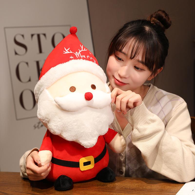 Творческий новогодний рождественский Санта олень плюшевая игрушка милый олень кукла мягкий комфорт праздничное украшение для мальчиков и девочек подарки