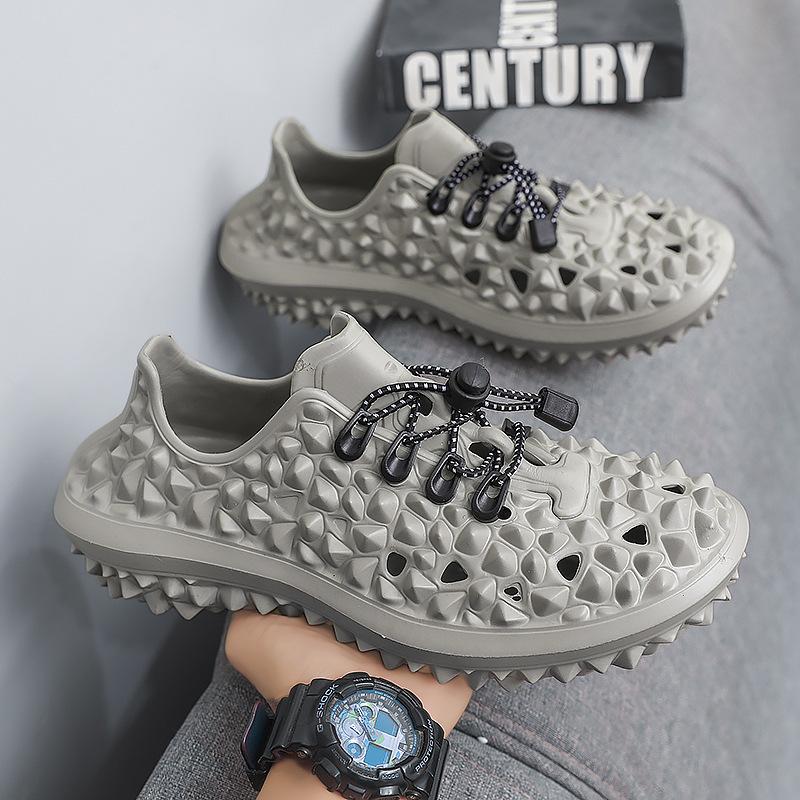 Фрукты бытовые полутаска корейская версия модная пляжная сумка головные тапочки мужские летние сандалии уличные дырки обувь уличные сандалии