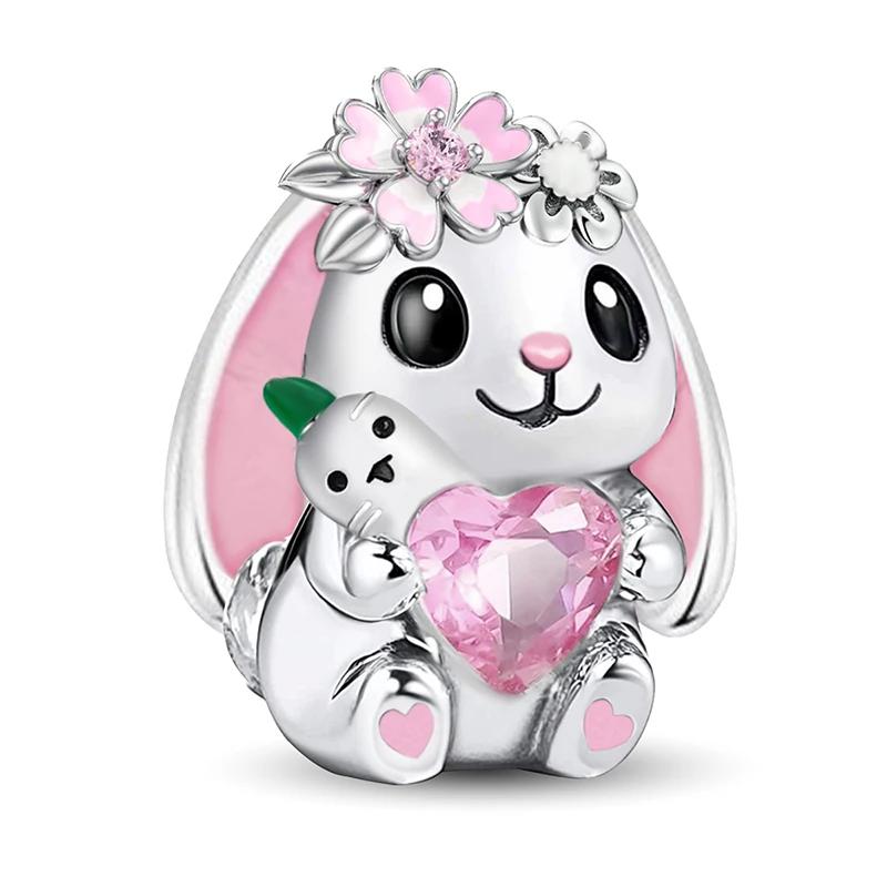 Медь Животное Гантель Милые Розовые Подвески Собачки Бусины Подходят для Изготовления Браслетов-Браслетов DIY Подарок Ювелирных Изделий Высокого Качества