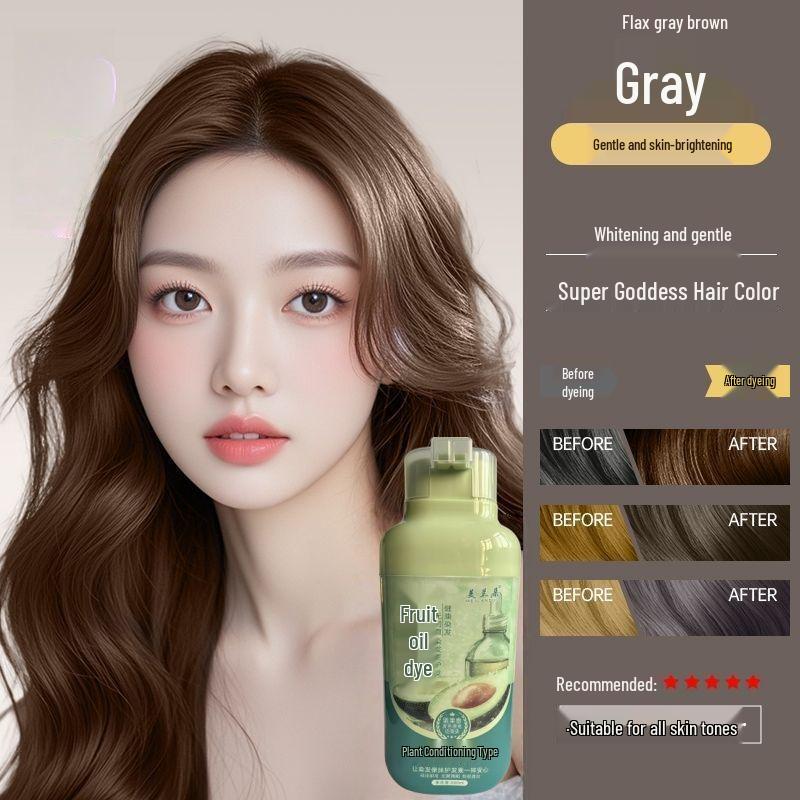 Meilando Pure Natural Fruit Oil Hair Dye - Non-Staining, Covers Grays, Brightens Skin, Trendy Colors