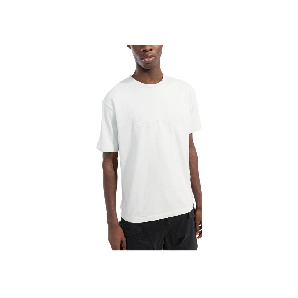 STONE ISLAND FW22 Cleanfit Однотонная футболка с вышивкой логотипа, с круглым вырезом и коротким рукавом, мужская, топы, белая 771521560-V0001