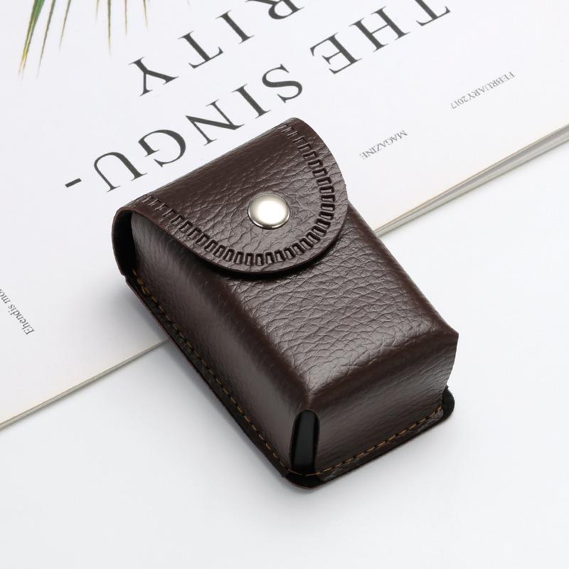 Коричневый складной чехол для очков из ПУ кожи - Футляр для очков для чтения