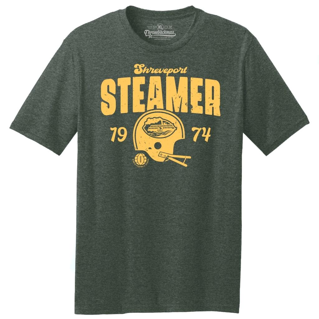 Shreveport Steamer 1974 WFL Football TRI-BLEND Tee Shirt - Saints, Pelicans