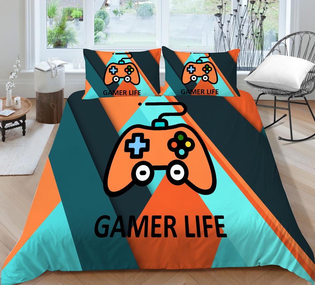 Комплект постельного белья для дома с игровой мышью, пододеяльник и наволочка, домашнее постельное белье для спальни, полноразмерный моющийся удобный пододеяльник, наволочка