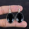 Серьги с граненым черным ониксом, серьги с драгоценными камнями, серьги из стерлингового серебра 925 пробы, серьги-подвески ручной работы, изящные серебряные украшения, подарки для жены