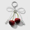 Сладкий красный брелок в виде вишни для женщин и девочек, милые фруктовые брелки, подвеска, изысканный рюкзак, украшения, аксессуары, подарки