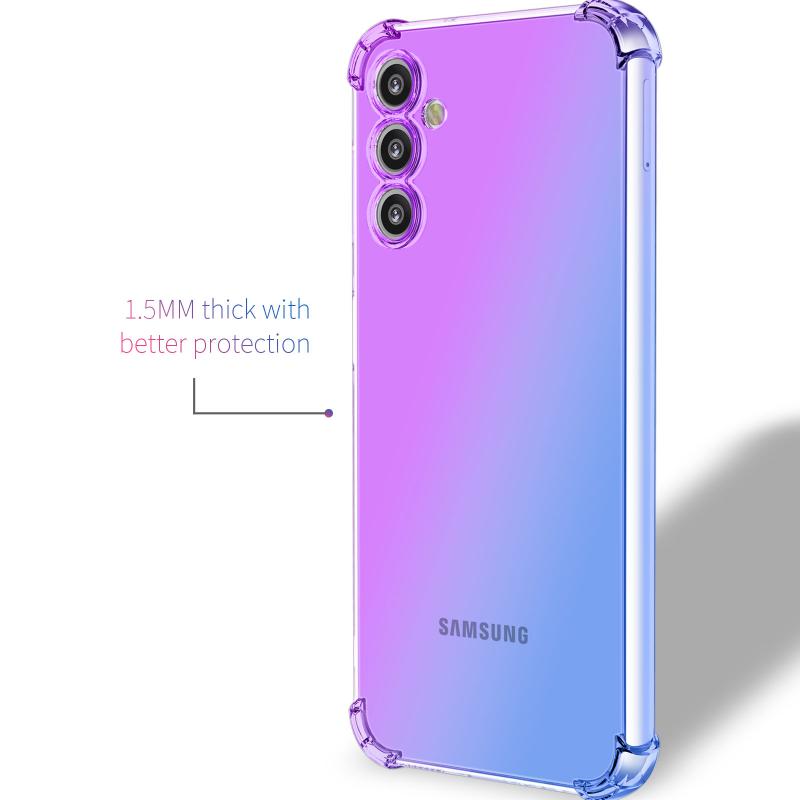 Ударопрочный градиентный чехол TPU для Samsung A06 A16 A36 A15 A25 A35 A55 M15 M35 M55 силиконовый защитный чехол прозрачные чехлы