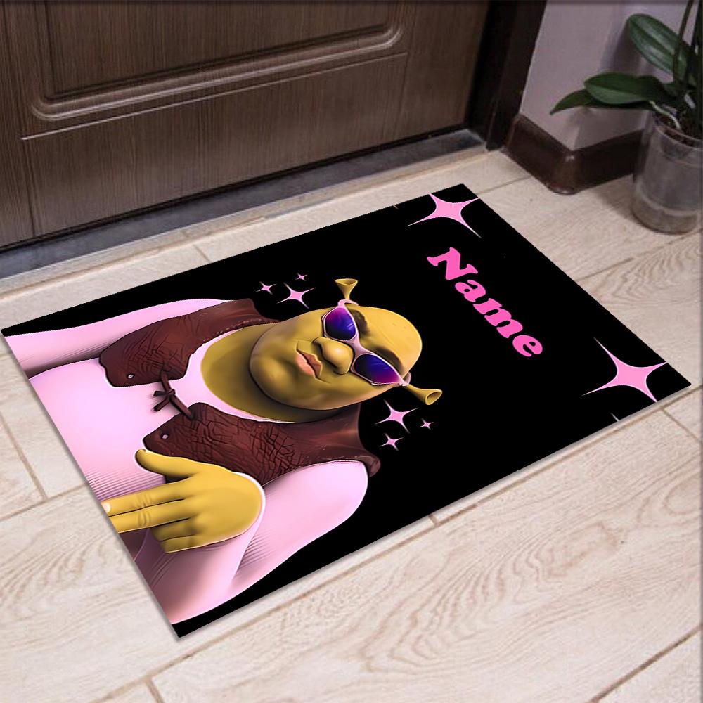 Custom Name Shrek Printed Carpet,Rug for Office Chair Living Room Bedroom Kitchen Room Decor Gifts.