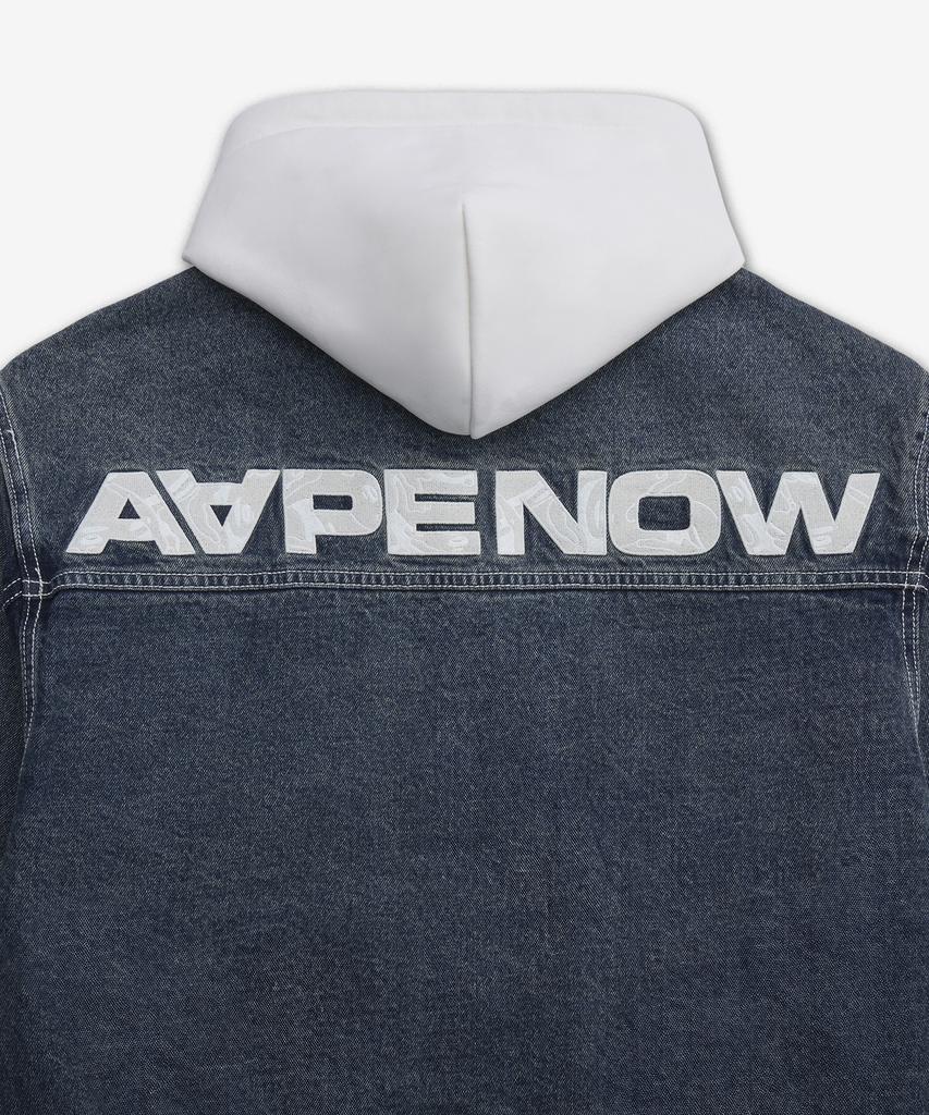 Aape Aapenow Detachable Hooded Denim Jacket - Blue / Aapljm7766Xxqblx