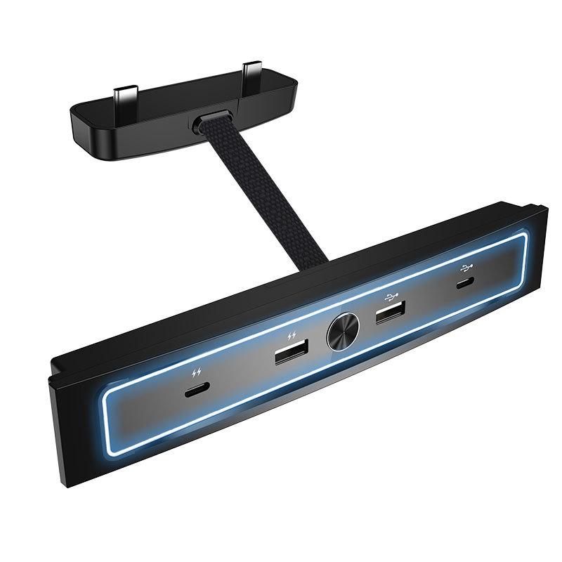 USB-хаб для Tesla Model 3/Y: Многопортовая док-станция с быстрой зарядкой PD для центральной консоли