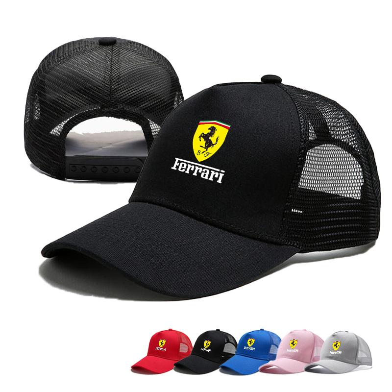 F1 Ferrari Breathable Net Hat Adjustable Baseball Cap Sun Hats For Ferrari F430 Stradale 360 458 488 599 612 F12 Charles Leclerc