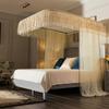 2025 Liftable Princess Style Three-Door U-Shaped Mosquito Net Canopy, Floor-Standing One-Piece Design