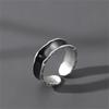 Модное 925 серебряное кольцо, мужские аксессуары для указательного пальца, ретро индивидуальное черное кольцо для мужчин, ювелирные изделия открытого размера