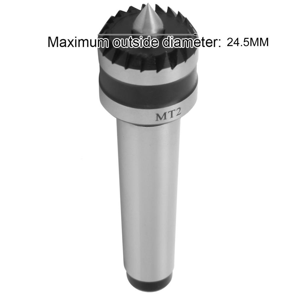 MT2 Morse Taper Tailstock Center 1 Inch Crown Lathe Turning Tool Accessories Woodworking