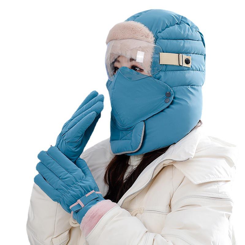 Зимняя толстая теплая шапка Lei Feng с защитой ушей для мужчин и женщин - Кепка для катания на лыжах и велосипеде