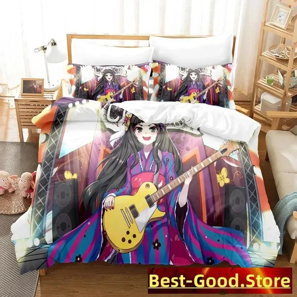 Новый Show By Rock! Комплект постельного белья Single Twin Full Queen King Size Bed Set Adult Kid Bedroom Duvetcover Sets Anime Parure de lit Bed