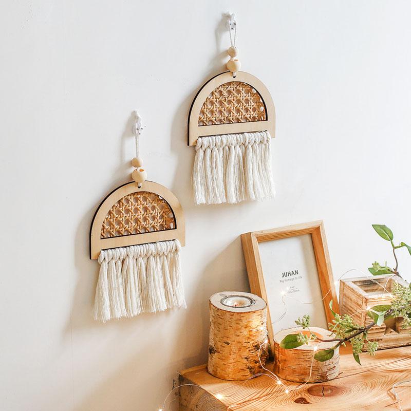 Тканый настенный гобелен макраме в богемном стиле в стиле бохо, домашний декор для комнаты, ручная работа