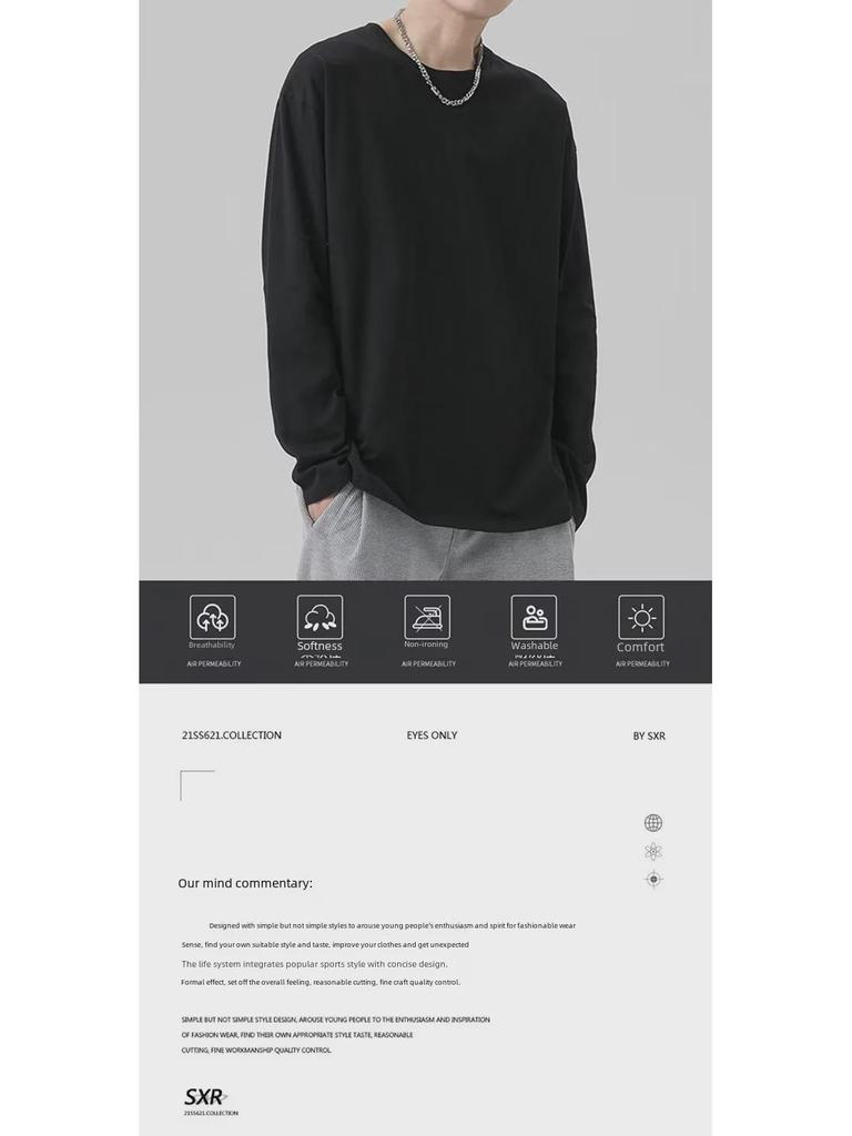 Мужская толстовка-пуловер с длинным рукавом в корейском стиле для подростков