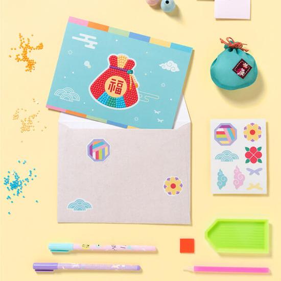 Art Box/Claypia 135 Minhwa Shop Lucky Bag Jewelry Cross Stitch Chuseok Card