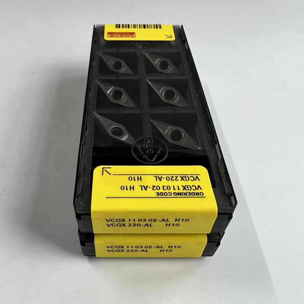 Original Sandvik / VCGX110302-AL H10 /Carbide CNC Blade 10 PCS