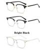 Модные квадратные простые очки унисекс для мужчин и женщин, очки в металлической оправе, многоугольные очки, нежные черные очки с защитой от синего света