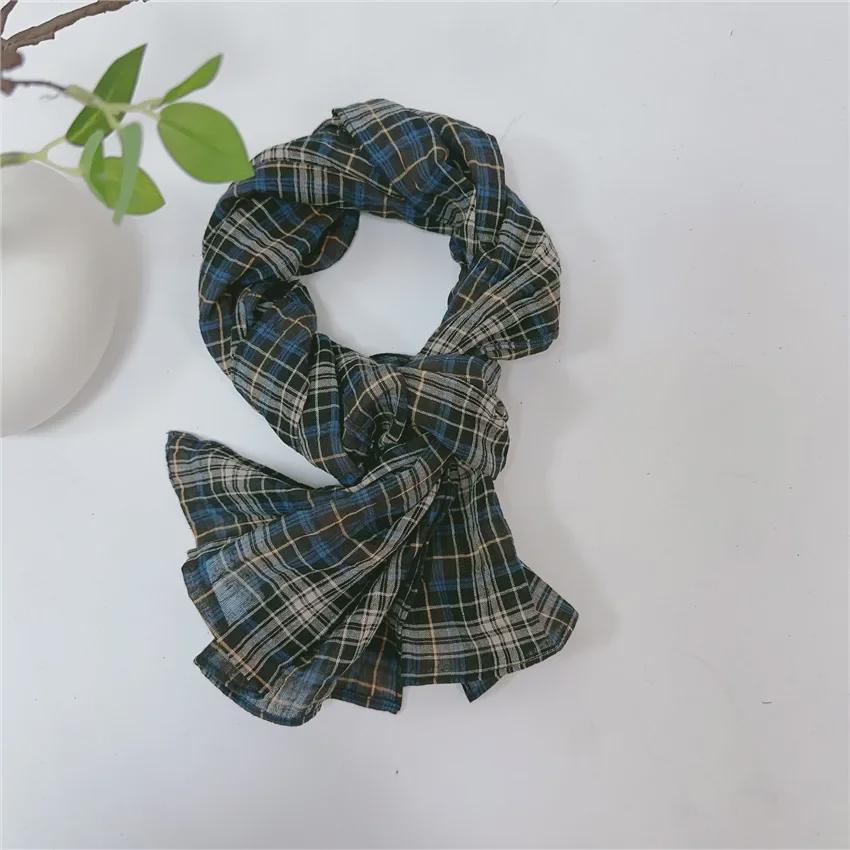 Клетчатый шарф из чистого хлопка, окрашенный в пряже, в более чем 20 цветах