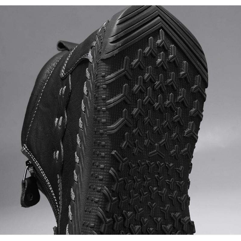 Plus Size 39-48 Men's High-top Casual Shoes Handmade Shoes Casual Sneakers