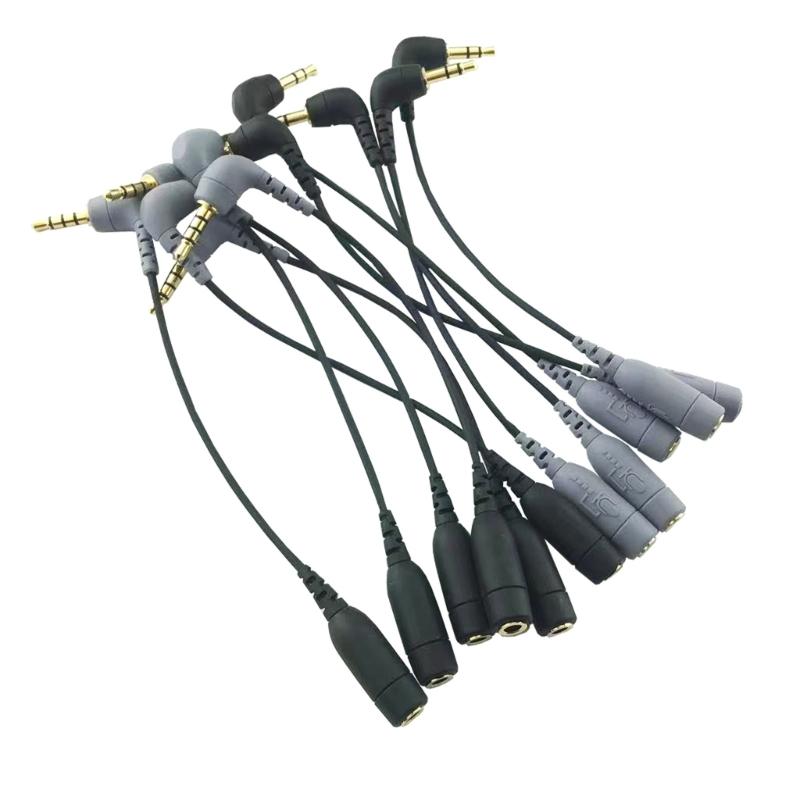 3.5mm to TRRS Microphone Cable Adaptor 3.5mm Female TRRS Microphone Adapter for SC3/SC4 Mic Camera Recording