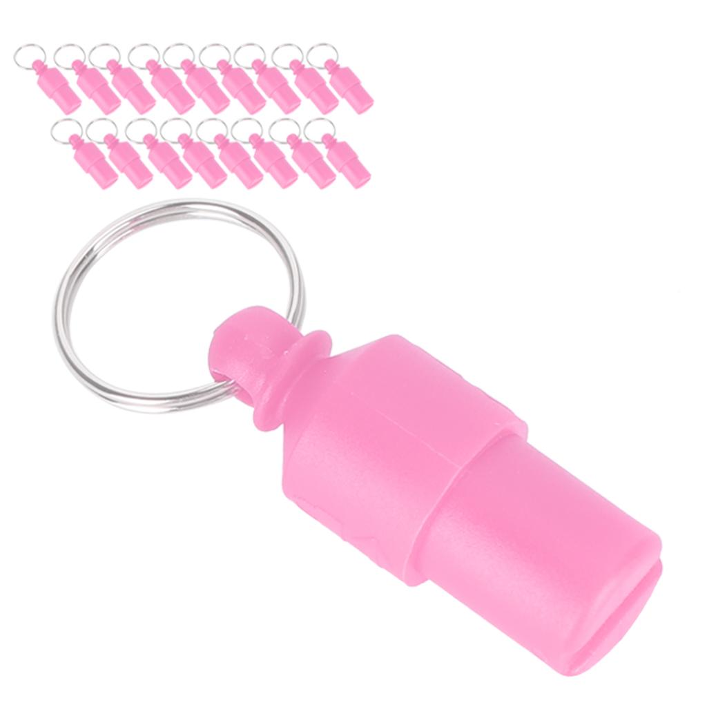 20pcs AntiLost Pet Dog Cat ID Name Address Label Storage Barrel Tube Collar Pendant(Red )