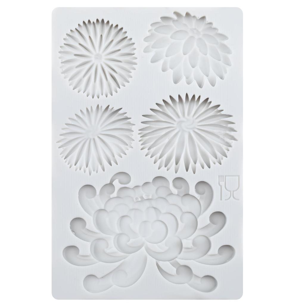 Chrysanthemum Silicone Mold Daisy Flower Fondant Molds Cake Decorating Tools Cupcake Topper Candy Sugar Craft Gum Paste Polymer Clay