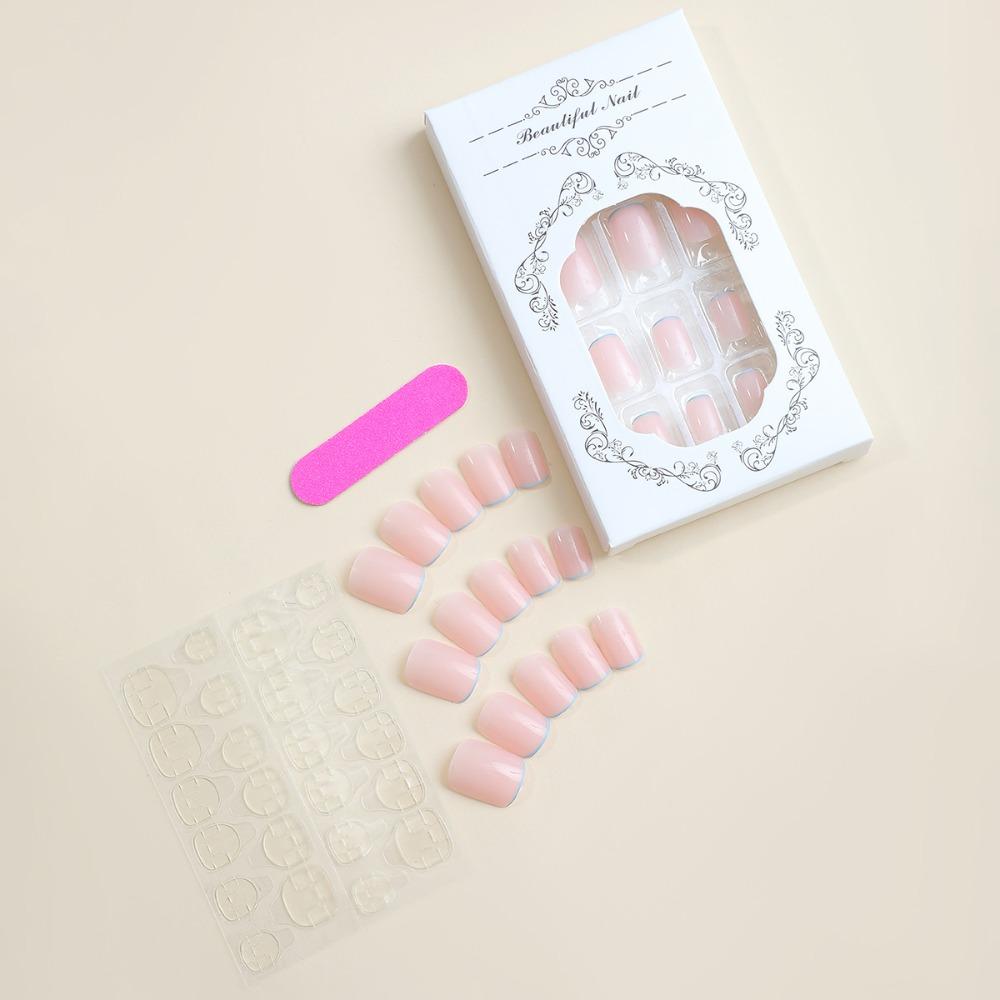 Wearable Manicure Ballerina False Nail Square Head Nail Tips Waterproof Press On Nails Girl