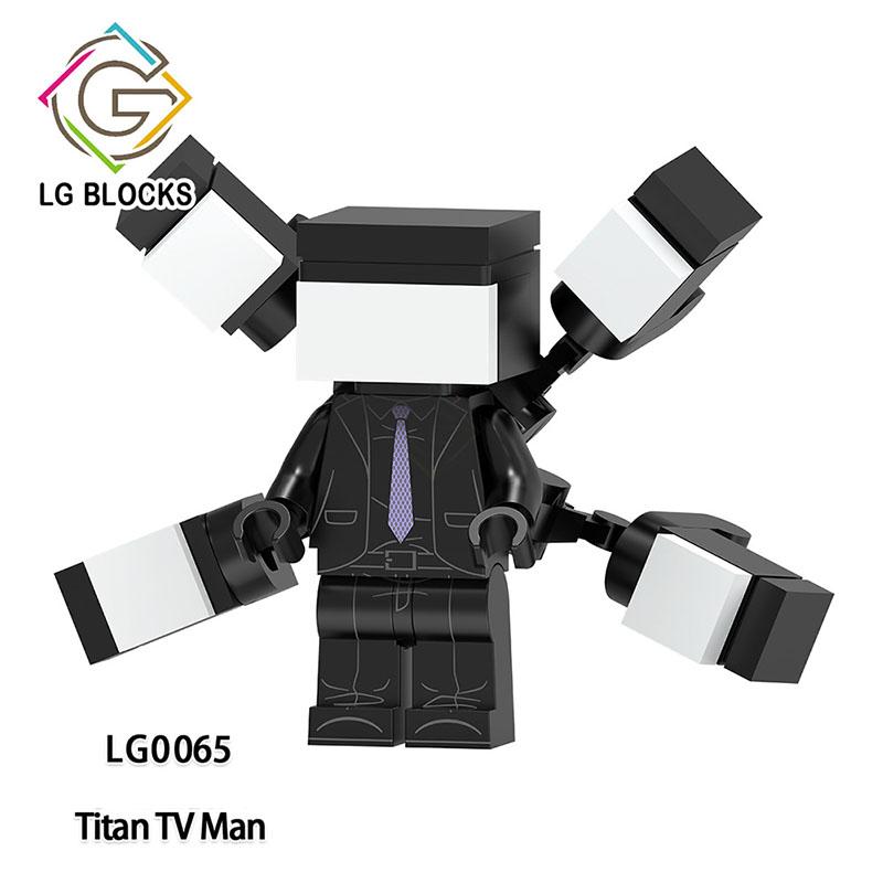 Скибиди Туалет Аниме Мультяшные Кубики Спикермен Телевизормен Оператор Экшн MOC Туалетмен против Монитора Конструктор Аудио